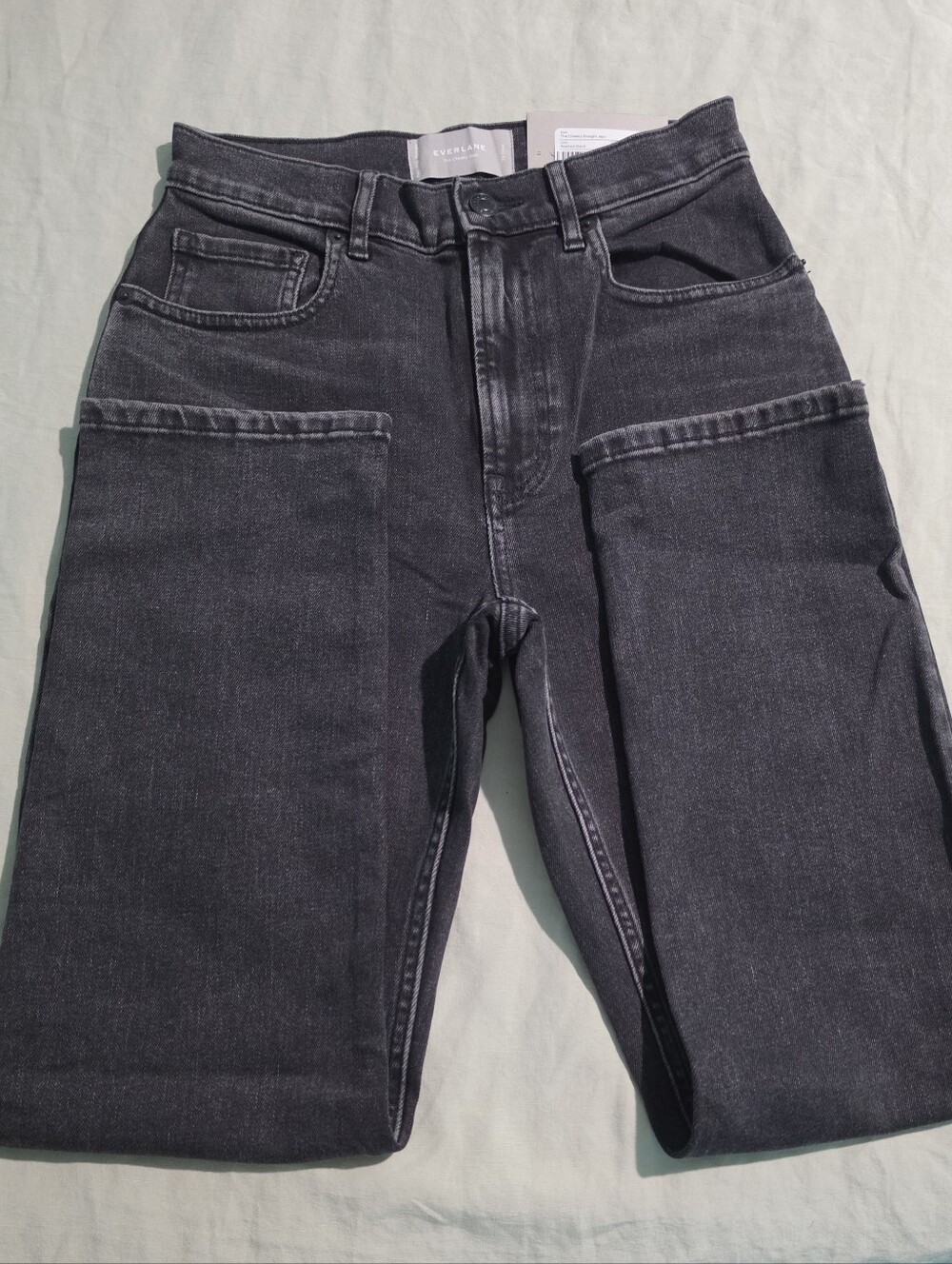 Everlane The Cheeky Straight Ankle Washed Black Women's Jeans Size 26 NWT $98 - Picture 11 of 11